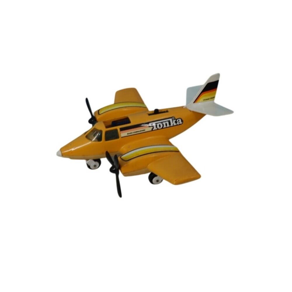 Tonka Hand Commander Yellow Plastic Propeller Plane Toy Airplane